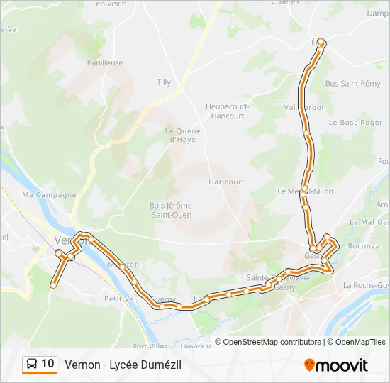 10 Bus Line Map