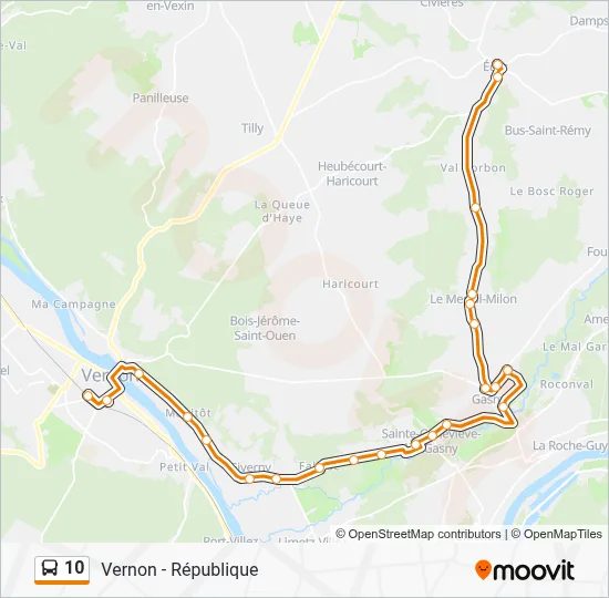 10 Bus Line Map