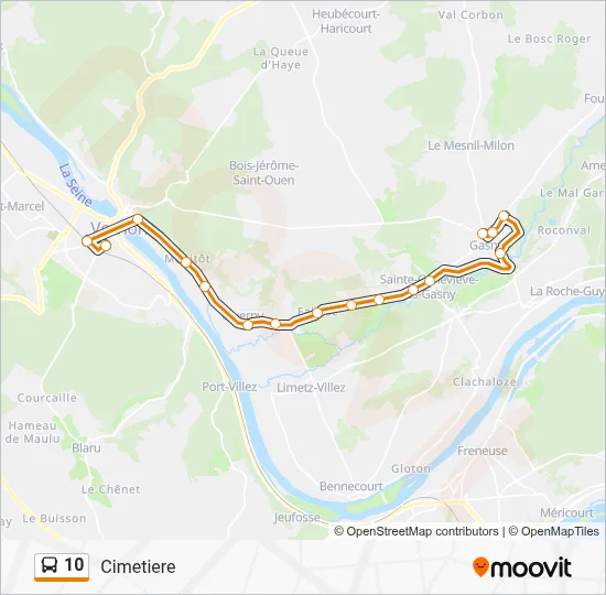 10 Bus Line Map
