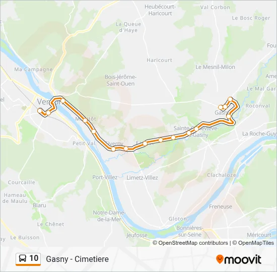 10 Bus Line Map