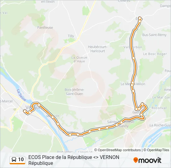 10 Bus Line Map