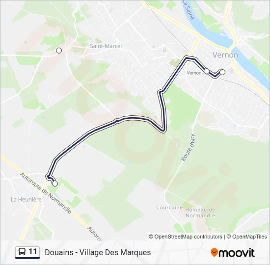 11 Bus Line Map