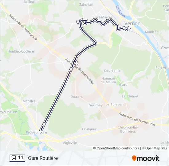 11 Bus Line Map