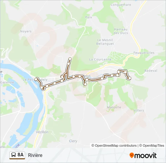 8A Bus Line Map
