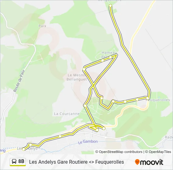 8B Bus Line Map