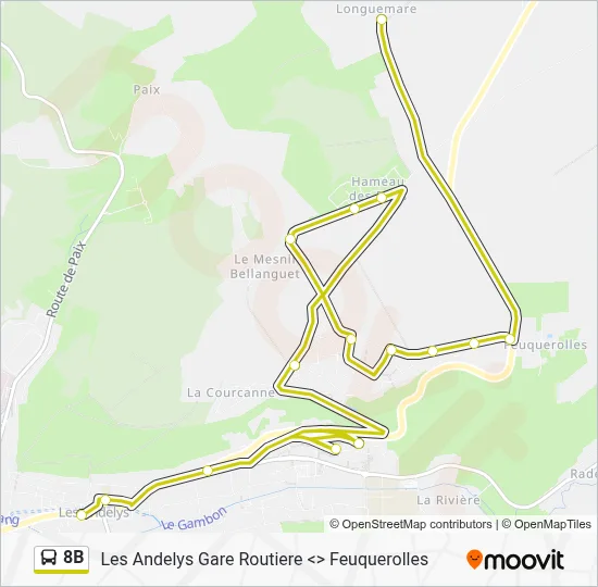 8B Bus Line Map