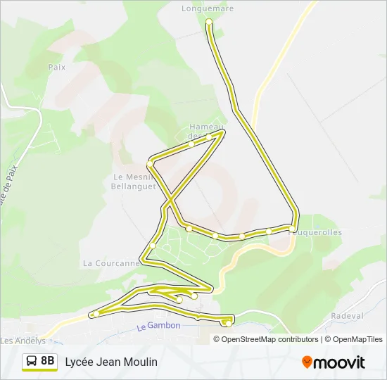 8B Bus Line Map