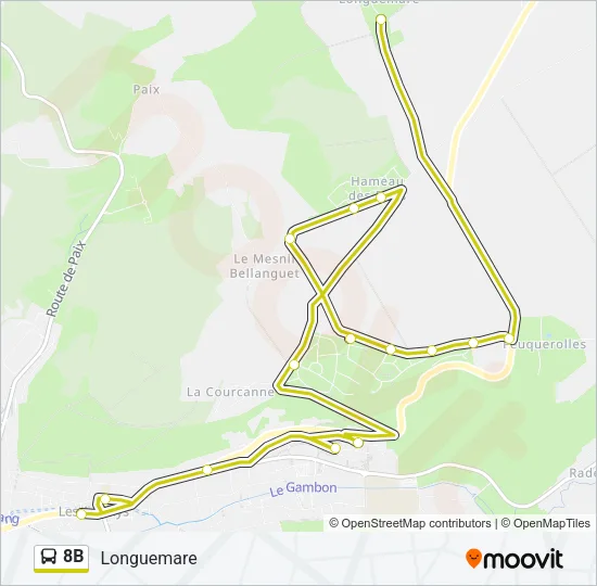 8B Bus Line Map
