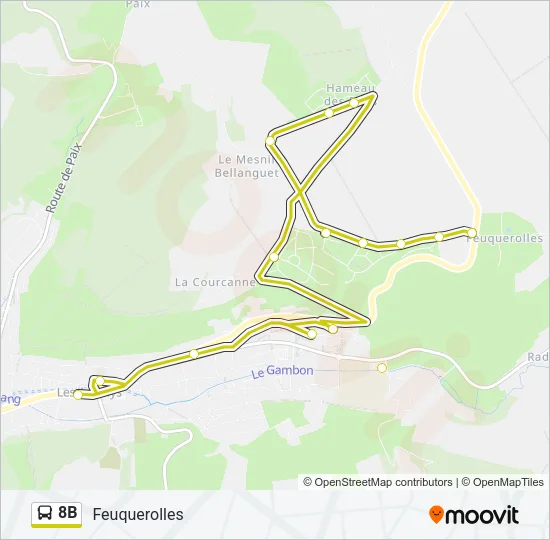 8B Bus Line Map