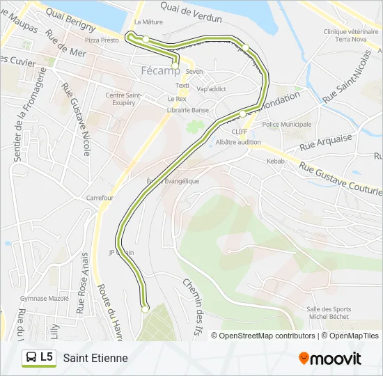 L5 Bus Line Map