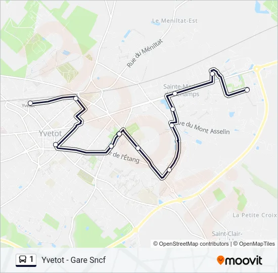 1 Bus Line Map