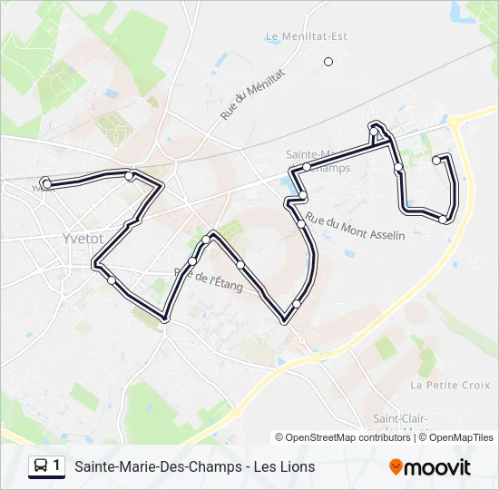 1 Bus Line Map