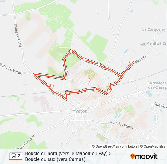 2 Bus Line Map