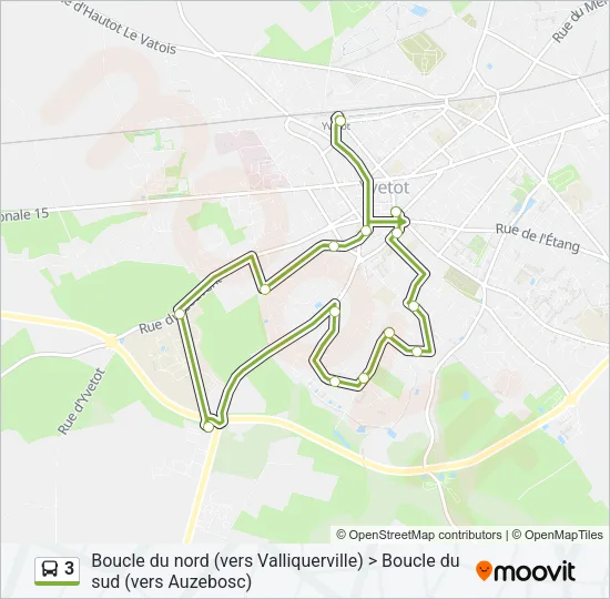 3 Bus Line Map