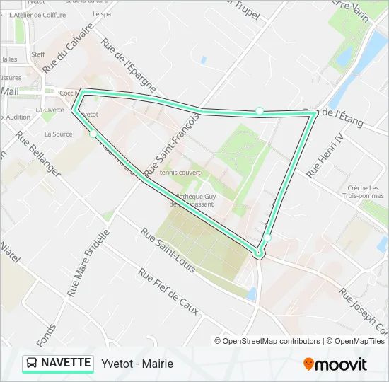 NAVETTE Bus Line Map
