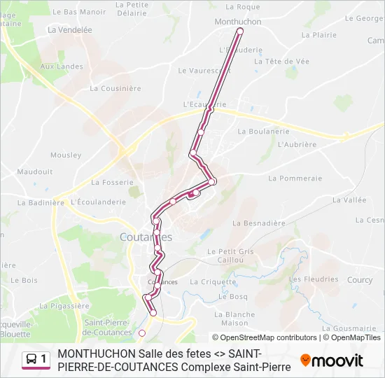 1 Bus Line Map