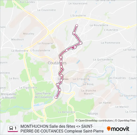 1 Bus Line Map