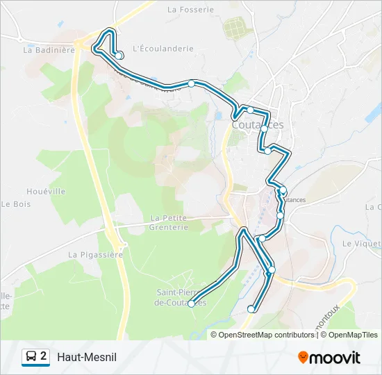 2 Bus Line Map