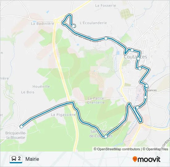2 Bus Line Map