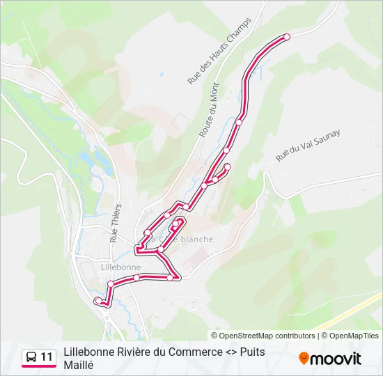 11 Bus Line Map