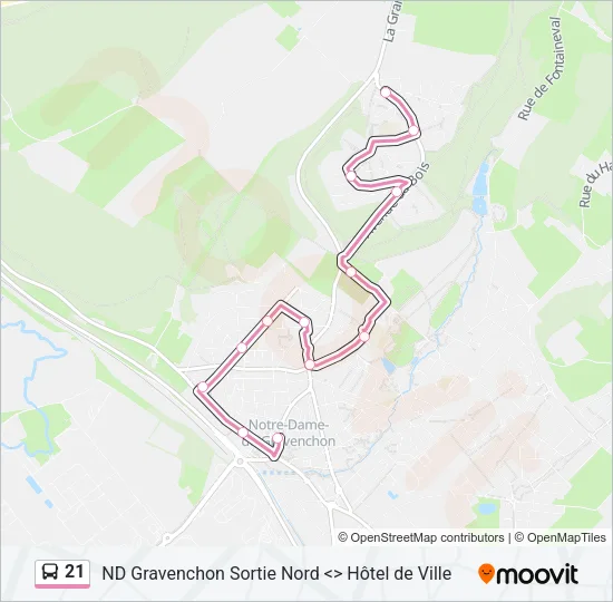 21 Bus Line Map