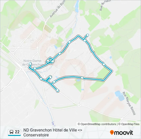 22 Bus Line Map