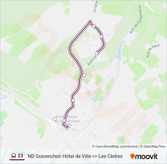 23 Bus Line Map