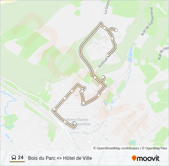 Mapa de 24 de autobús