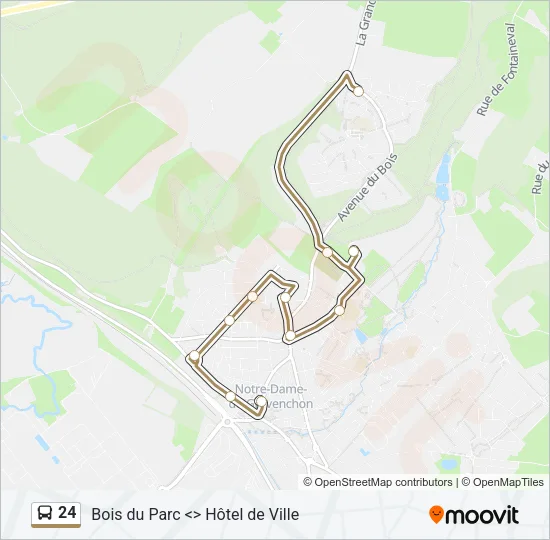 Mapa de 24 de autobús