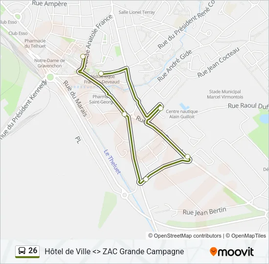 Mapa de 26 de autobús