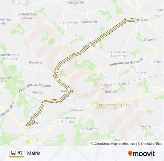 52 Bus Line Map