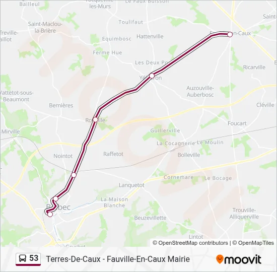 Mapa de 53 de autobús