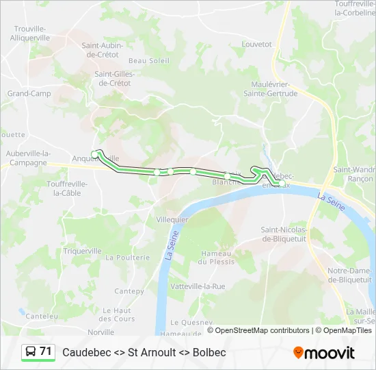 71 Bus Line Map