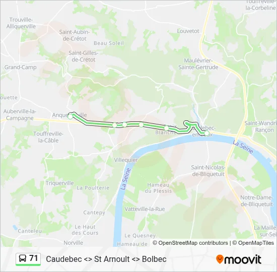 71 Bus Line Map