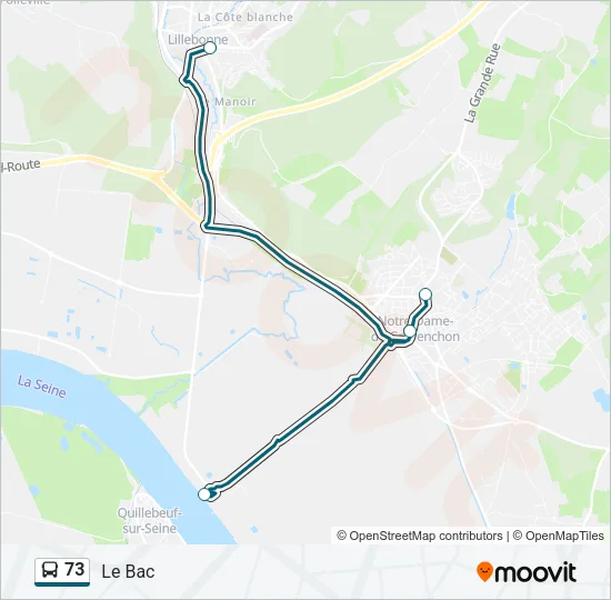 73 Bus Line Map