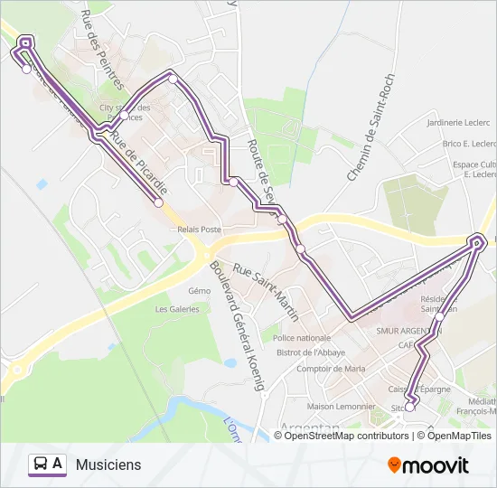A Bus Line Map