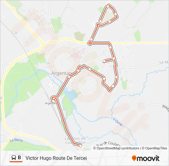 Mapa de B de autobús