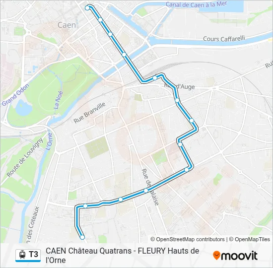 T3 Light Rail Line Map