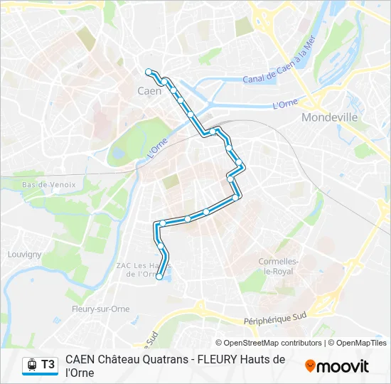 T3 Light Rail Line Map