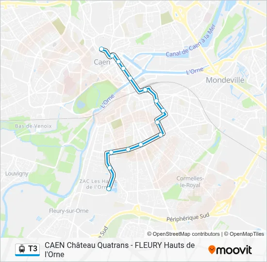 T3 Light Rail Line Map