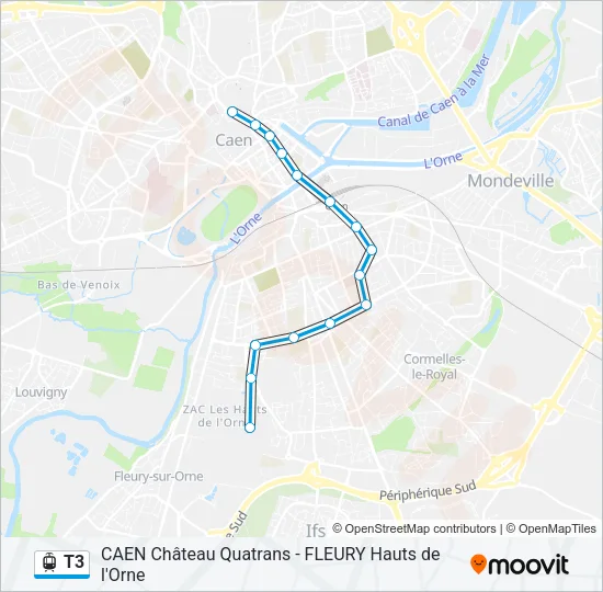 T3 Light Rail Line Map