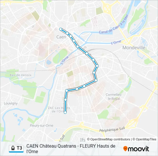 T3 Light Rail Line Map