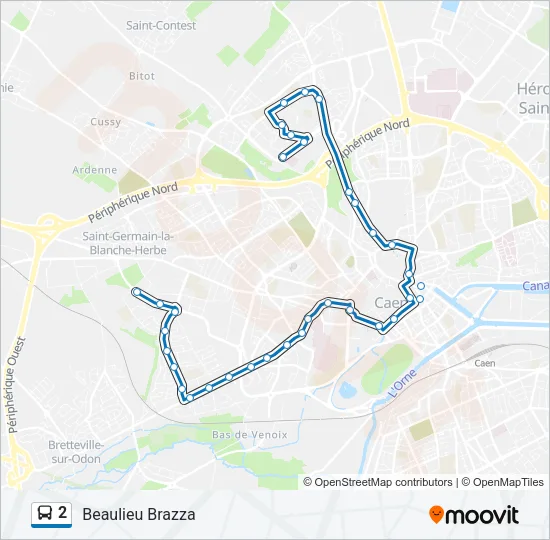 2 Bus Line Map