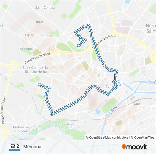 2 Bus Line Map