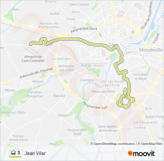 3 Bus Line Map