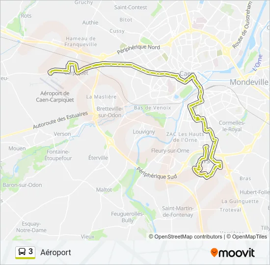 3 Bus Line Map