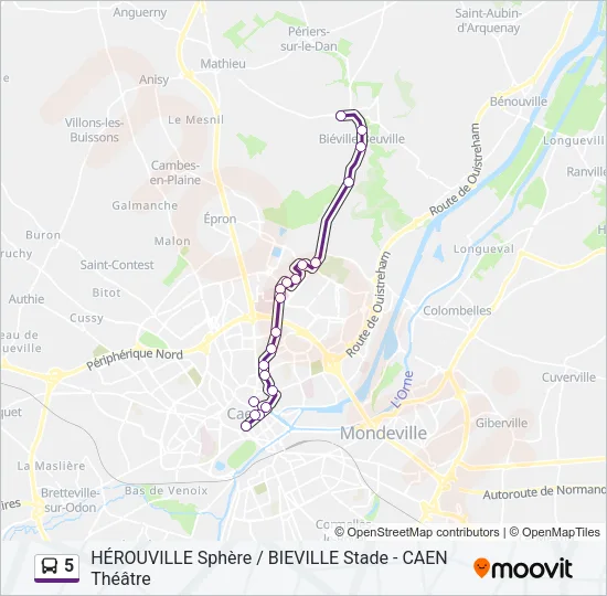 5 Bus Line Map