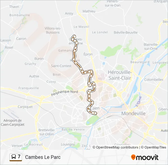 7 Bus Line Map