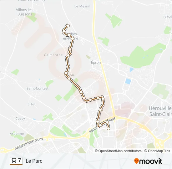 7 Bus Line Map