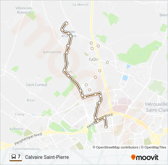 7 Bus Line Map